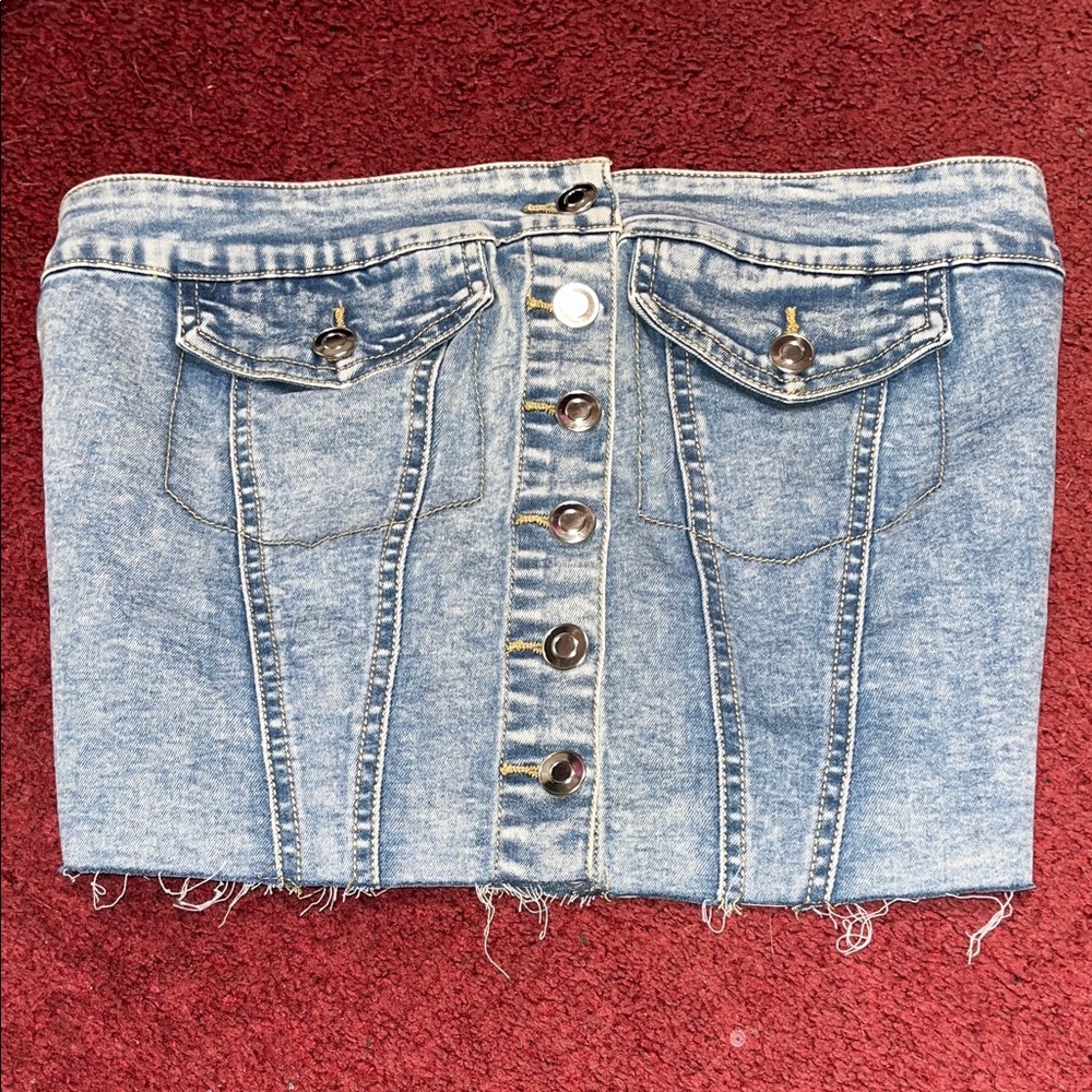 NWT: Fashion Nova Killn’ It Denim Corset Top Corset Top
